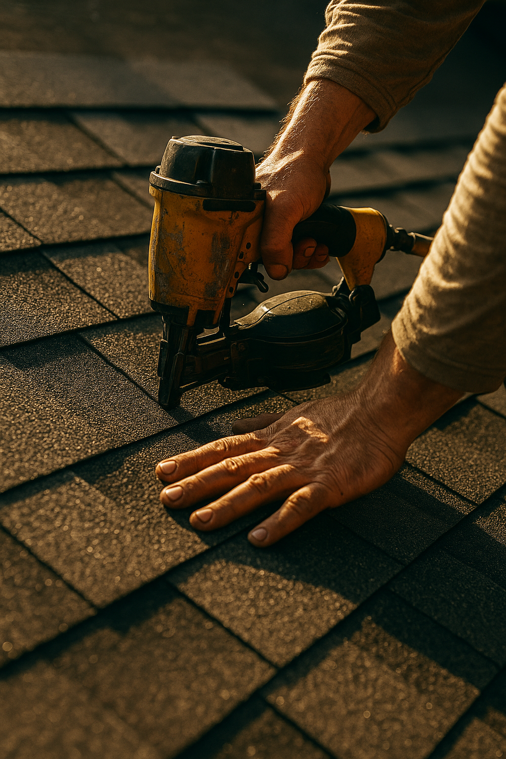 Roof replacement in progress